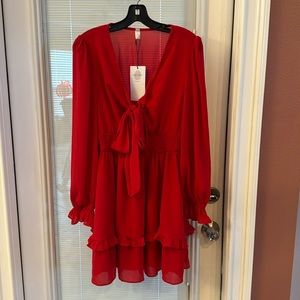 Valentine red party dress